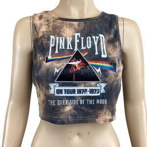 Pink Floyd Tie-Dye Tank Top Crop On Tour‎ 1972-1973 Size Large